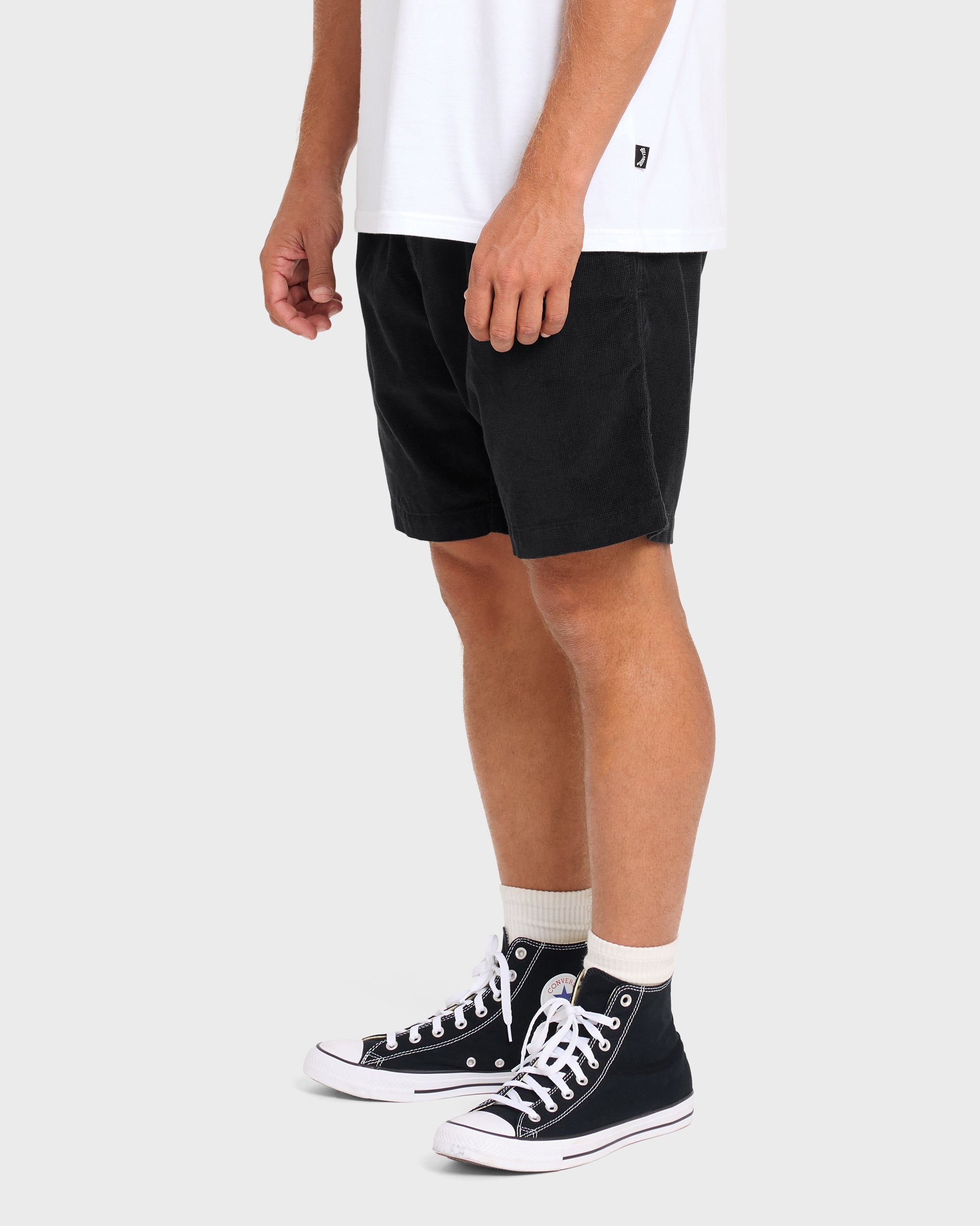 Larry Layback Corduroy Shorts - Black