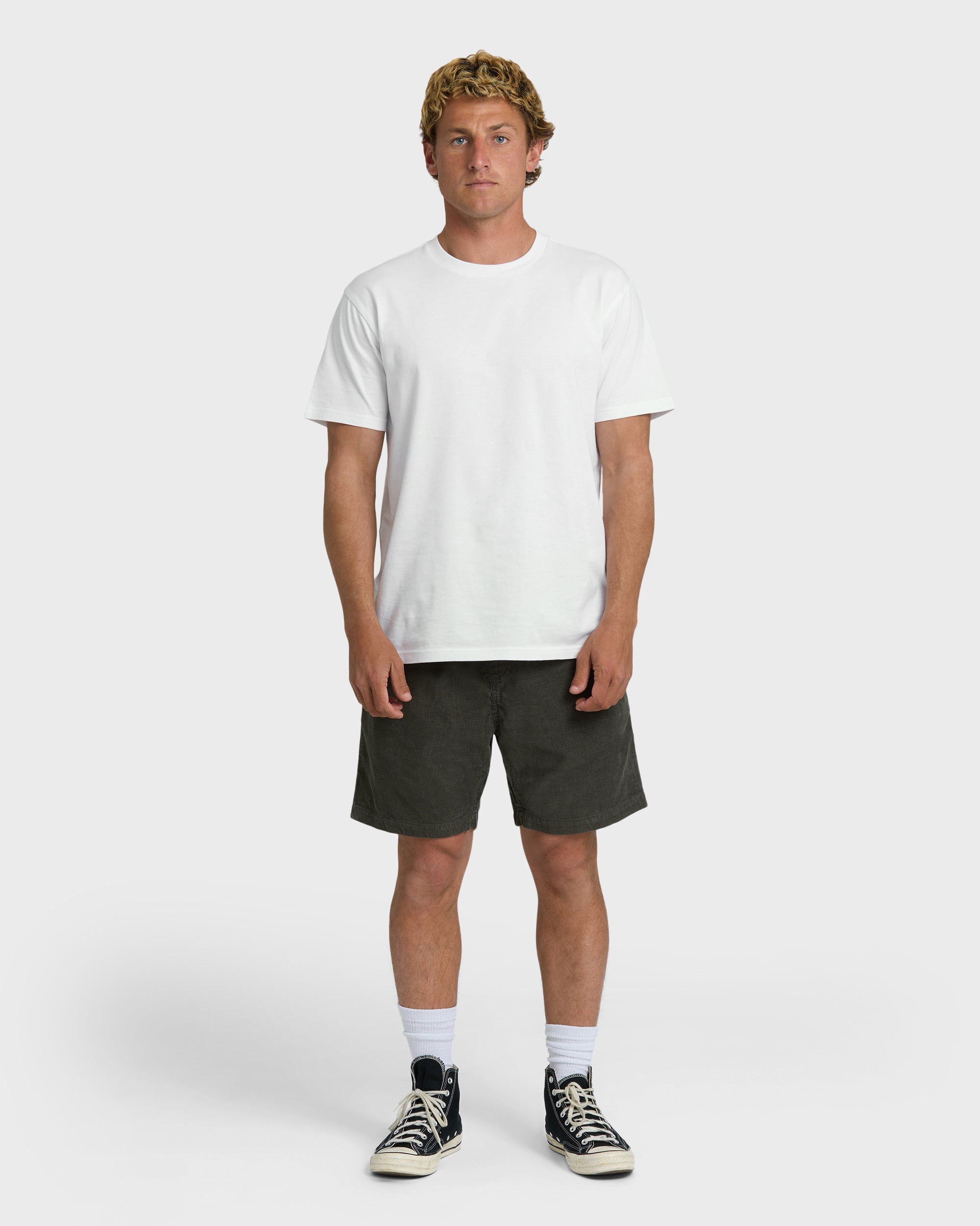 Larry Layback 17 Corduroy Shorts - Dark Gray