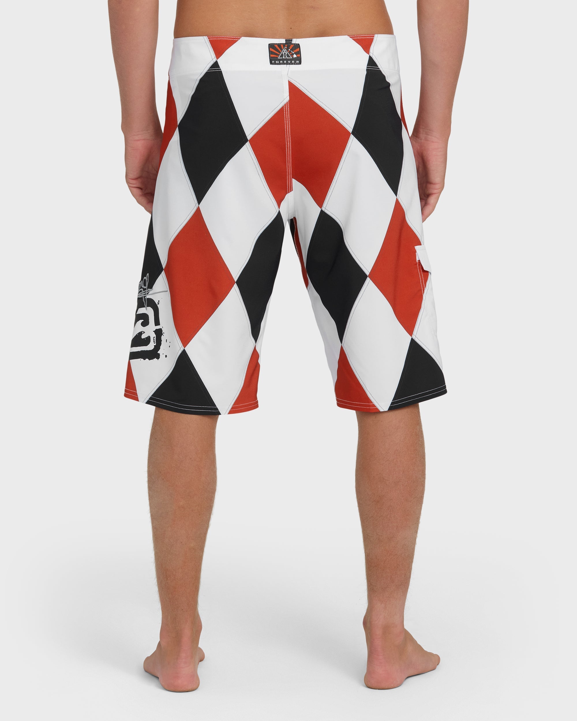 A.I. Diamonds Pro Boardshorts - True Red