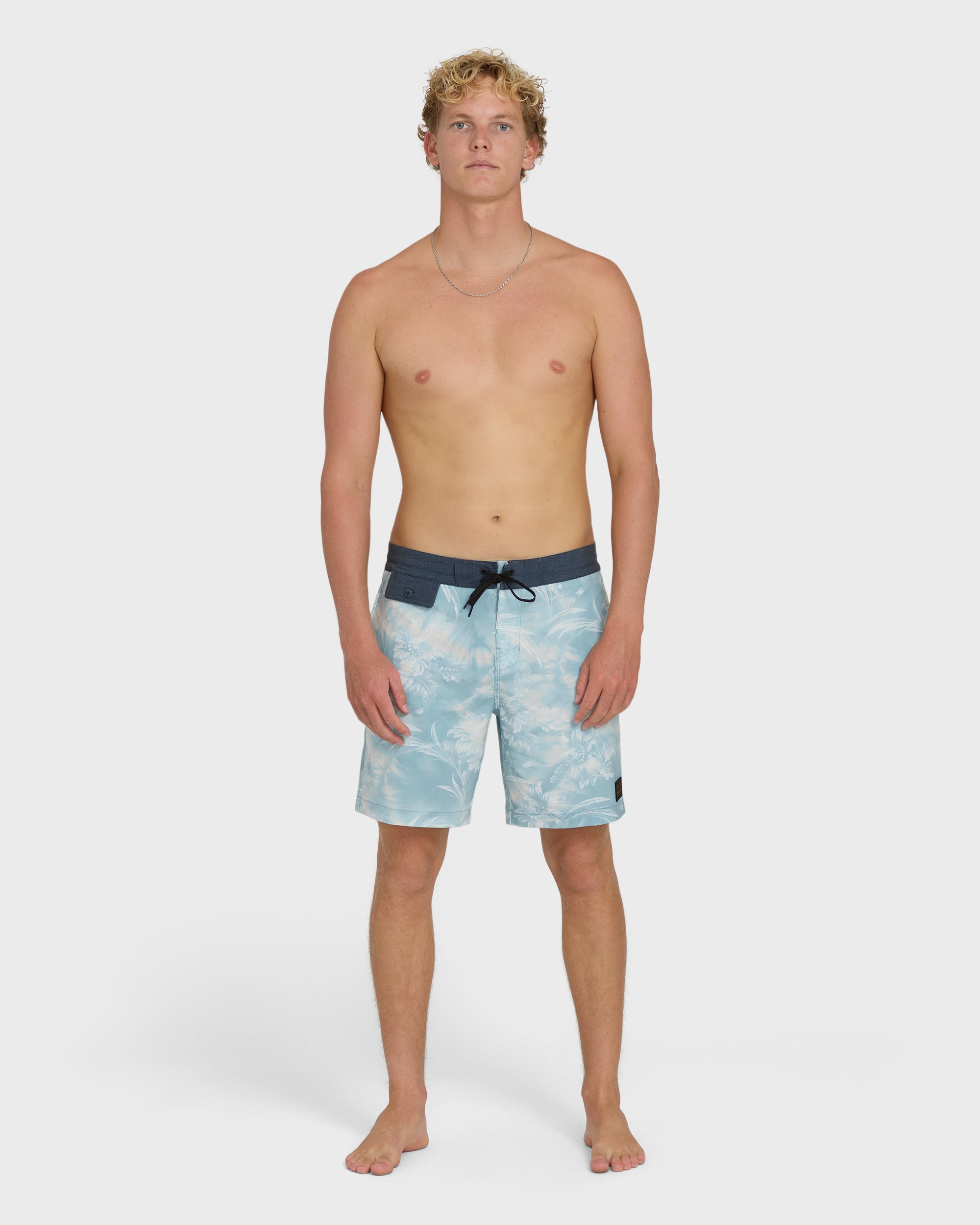 True North Garage Lo Tide 18 Boardshorts - Blue Fog