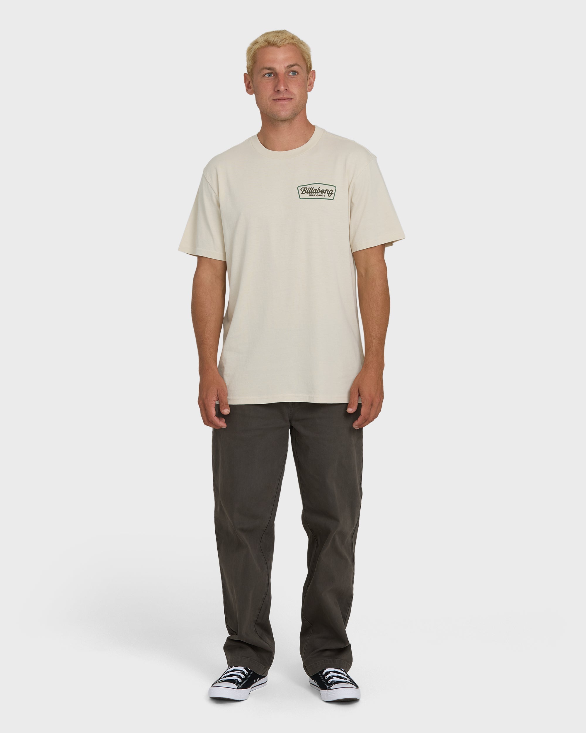 Off Duty Premium Short Sleeve Knit T-Shirt - Oatmeal