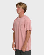 Essential Wave Washed Premium Short Sleeve Pocket Tee - Ash Rose