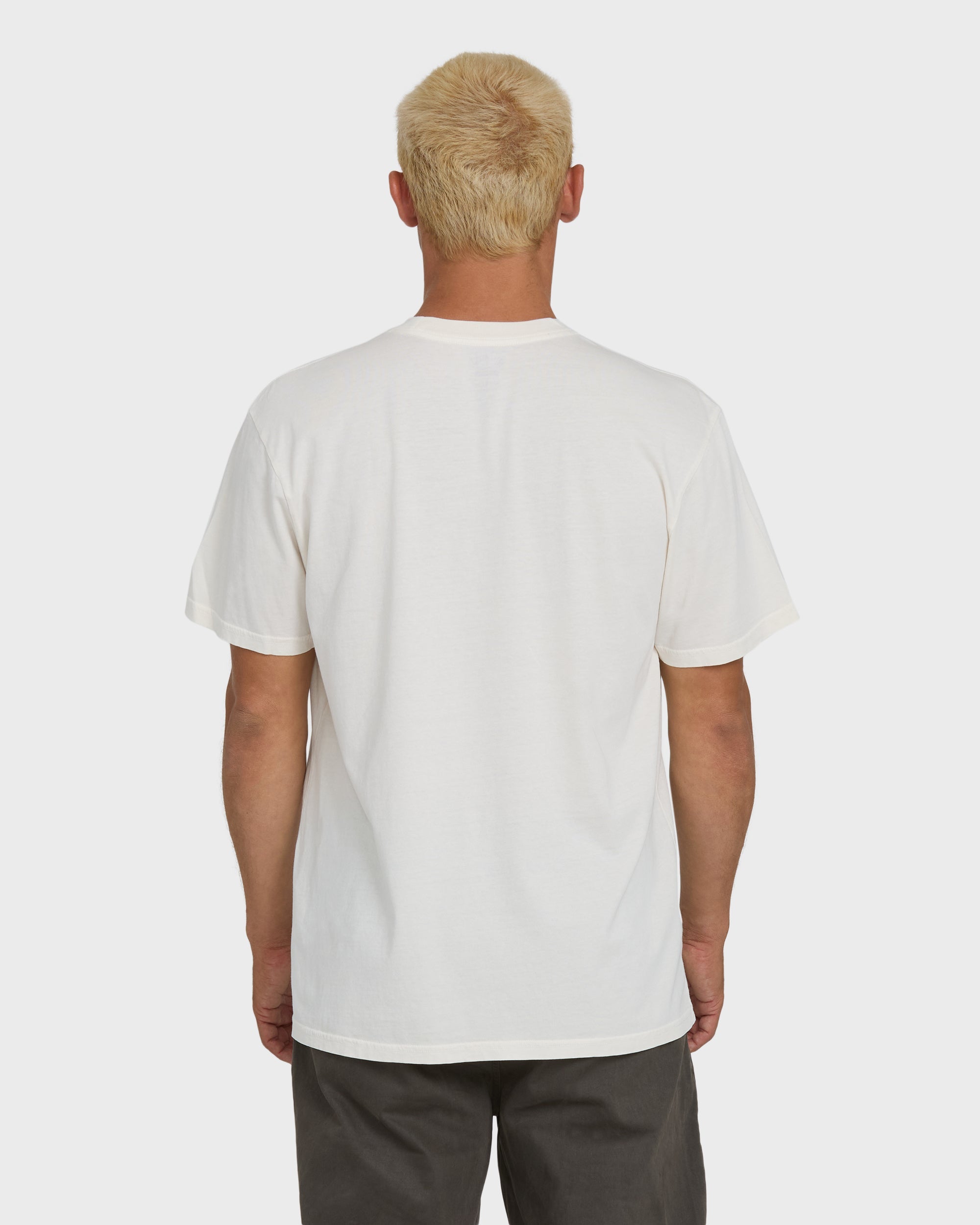 Essential Wave Washed Premium Short Sleeve Pocket Tee - Off White