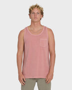 Essential Pocket Wave Washed Premium Tank Top - Ash Rose