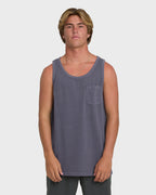 Essential Pocket Wave Washed Premium Tank Top - Graystone