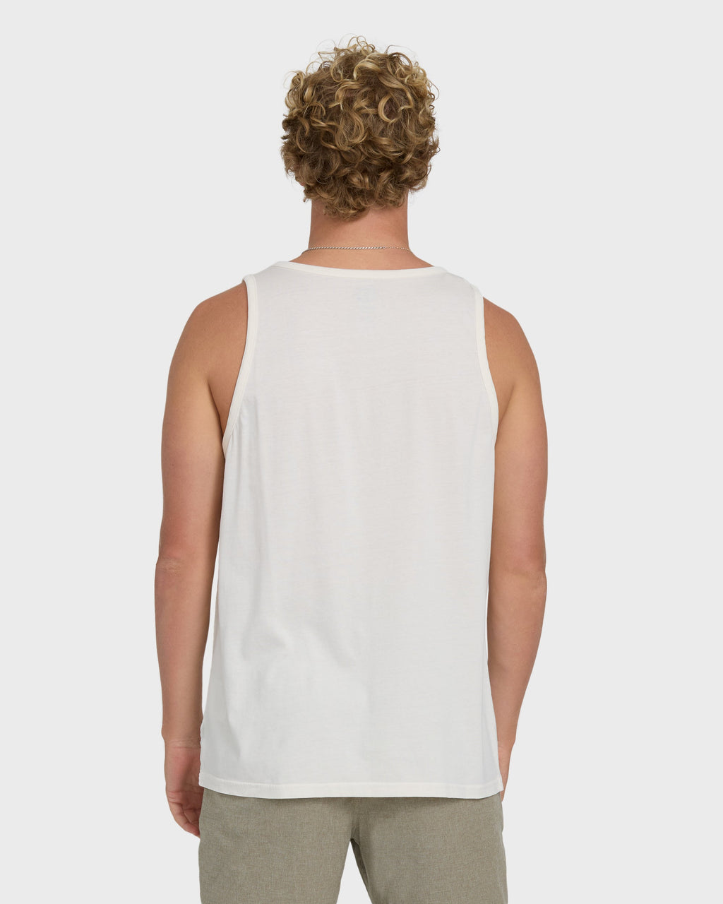 Essential Pocket Wave Washed Premium Tank Top - Off White