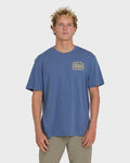 Ripple Premium Short Sleeve Cotton Graphic T-Shirt - Blue Horizon