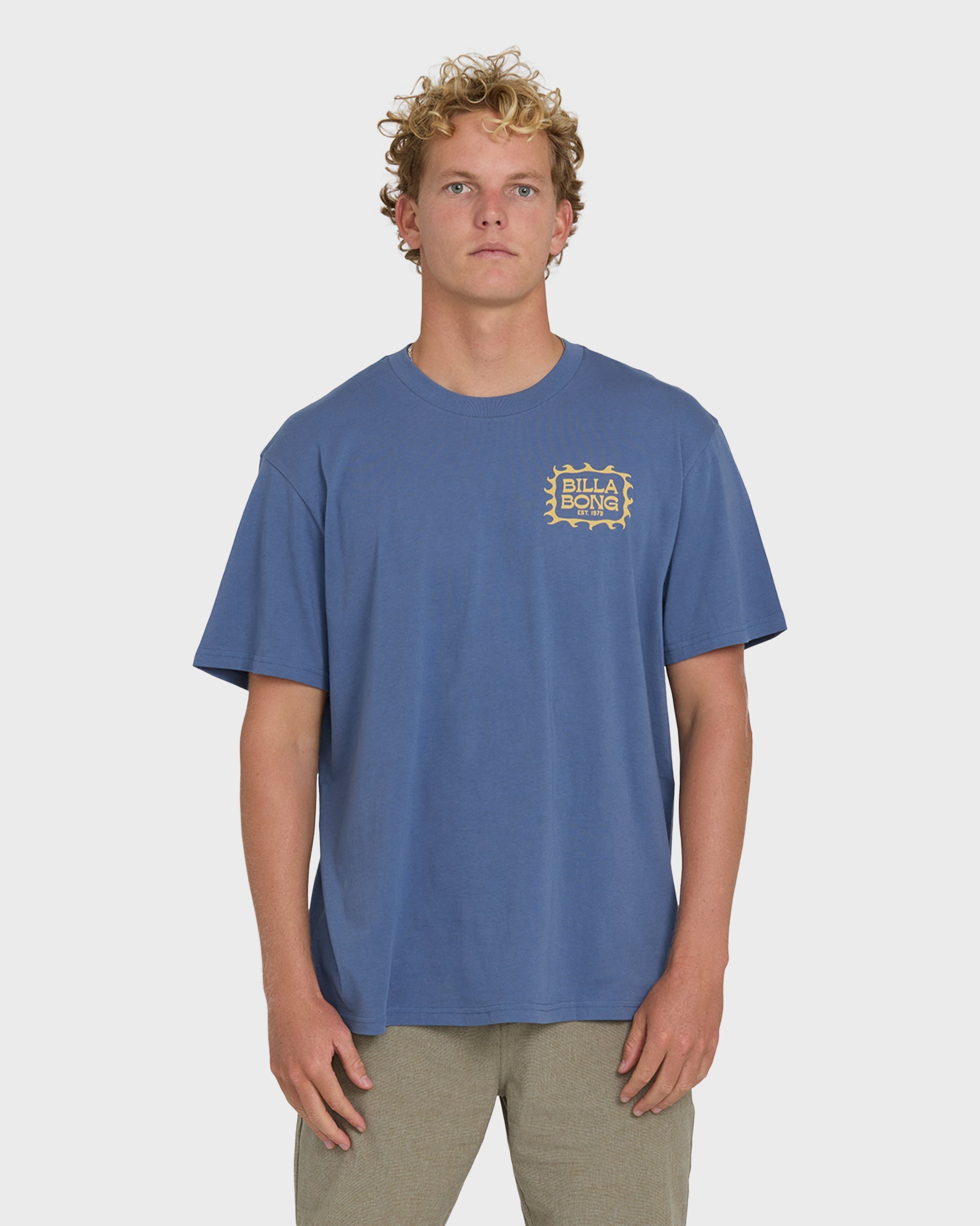 Ripple Premium Short Sleeve Cotton Graphic T-Shirt - Blue Horizon