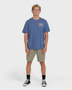 Ripple Premium Short Sleeve Cotton Graphic T-Shirt - Blue Horizon