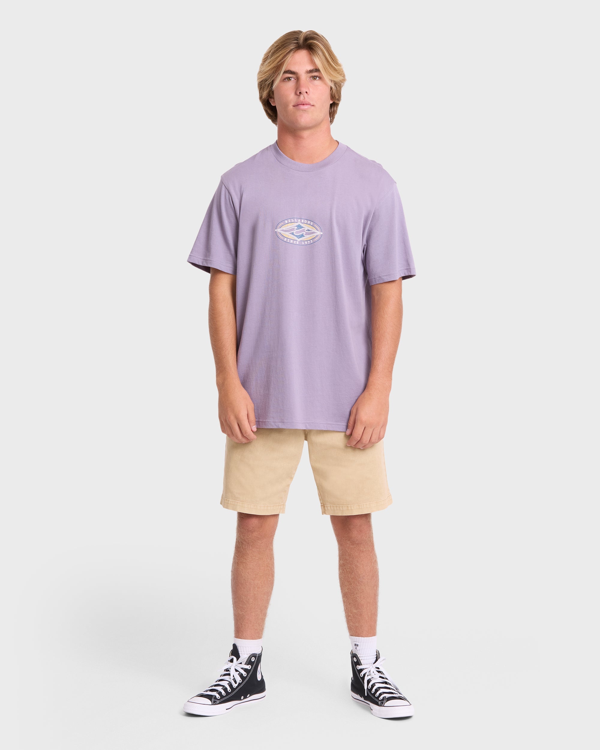 Rotor Diamond Premium Short Sleeve Knit Graphic T-Shirt - Purple Ash