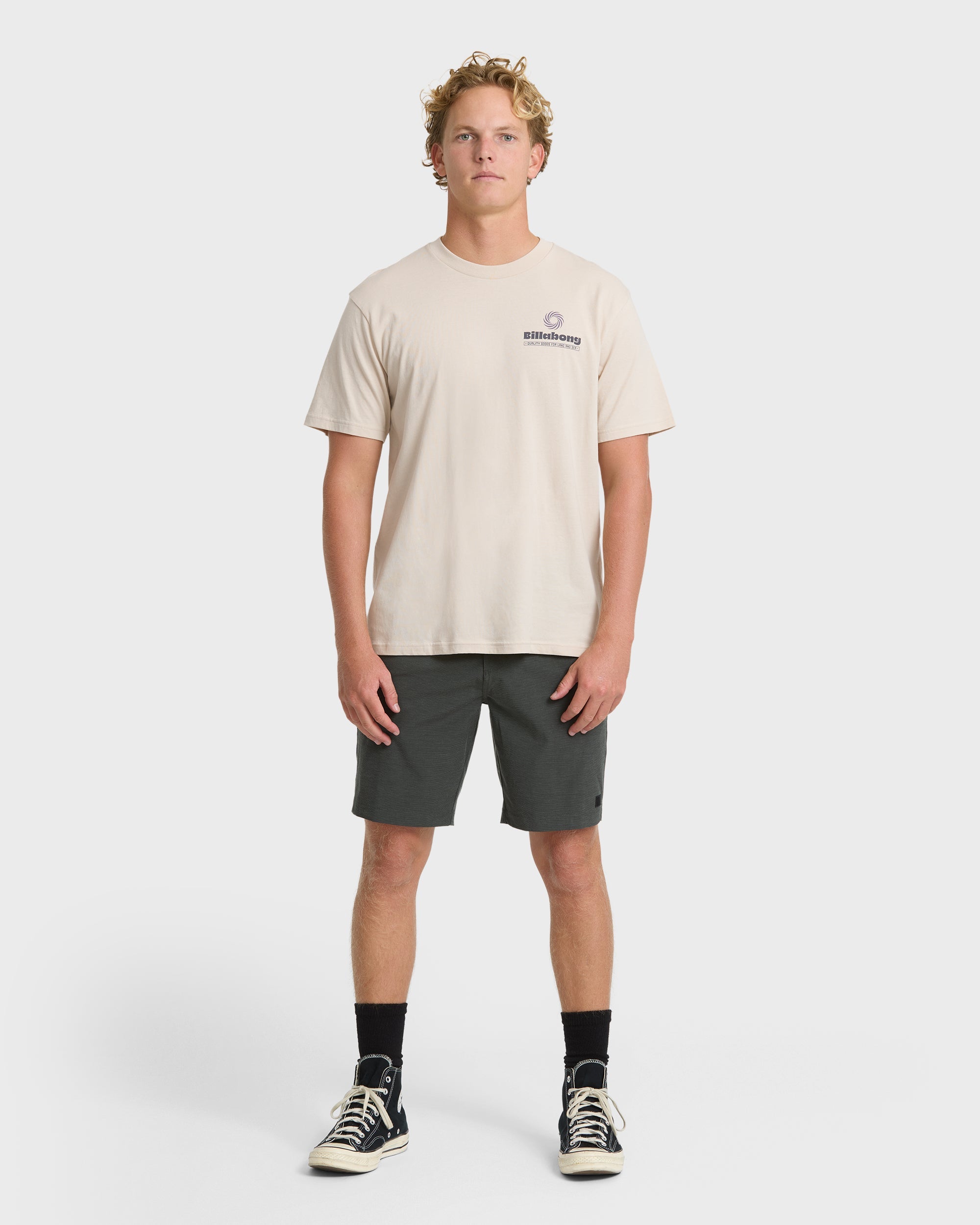 Single Fin Premium Short Sleeve T-Shirt - Oatmeal