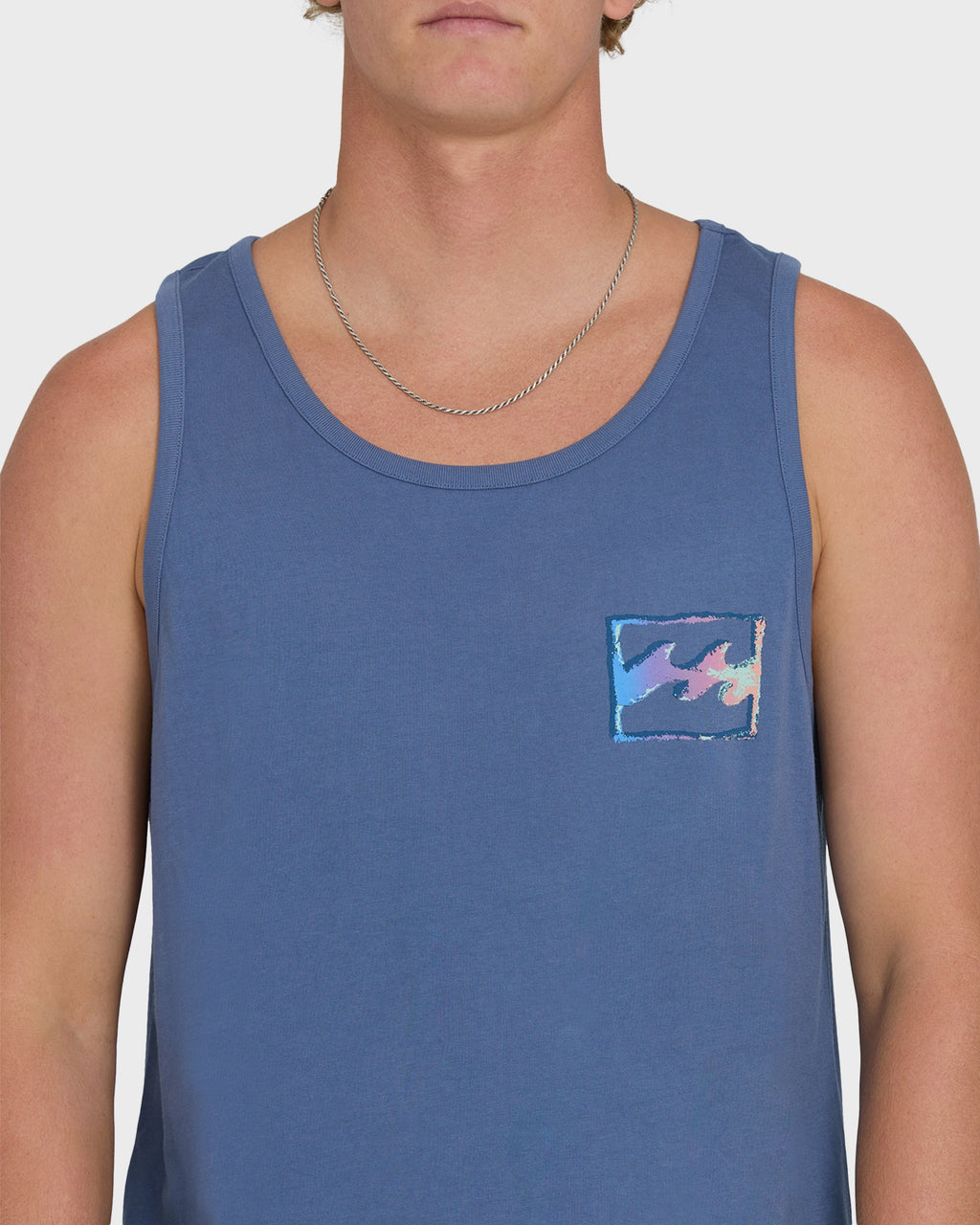 Crayon Wave Premium Tank Top - Blue Horizon
