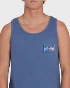 Crayon Wave Premium Tank Top - Blue Horizon