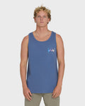 Crayon Wave Premium Tank Top - Blue Horizon