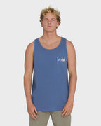 Crayon Wave Premium Tank Top - Blue Horizon