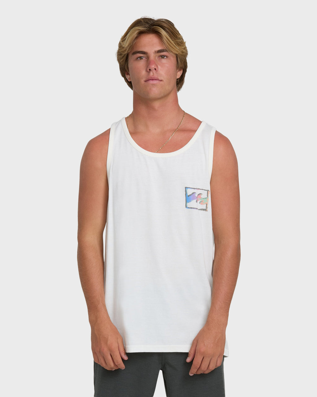 Crayon Wave Premium Tank Top - Off White