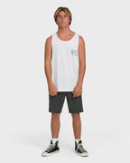 Crayon Wave Premium Tank Top - Off White