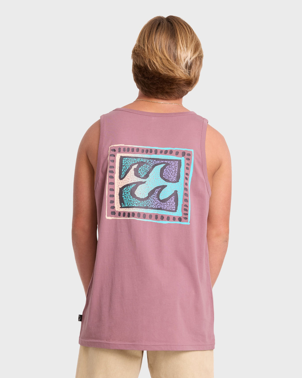 Crayon Wave Premium Tank Top - Red Dahlia