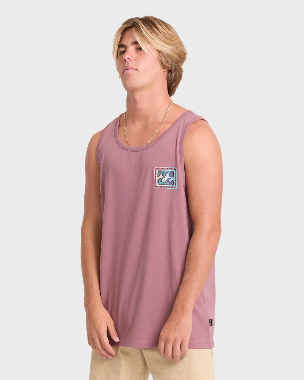 Crayon Wave Premium Tank Top - Red Dahlia