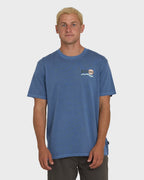Loner Wave Washed Premium Short Sleeve Knit T-Shirt - Blue Horizon