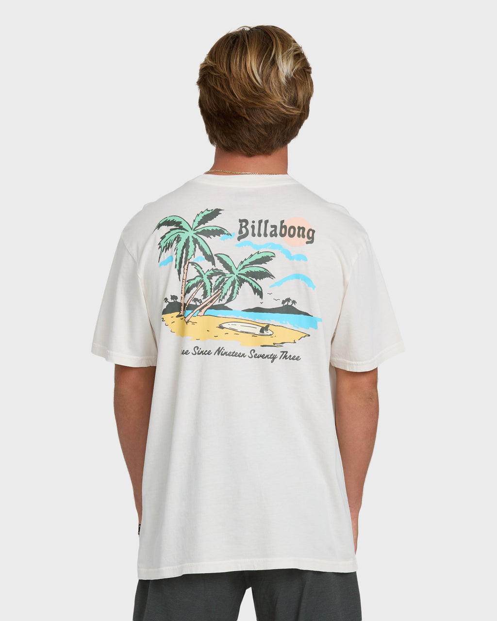 Loner Wave Washed Premium Short Sleeve Knit T-Shirt - Off White