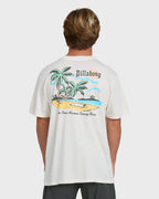 Loner Wave Washed Premium Short Sleeve Knit T-Shirt - Off White