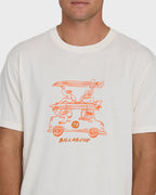 Stack Wave Washed Premium Short Sleeve Knit T-Shirt - Off White