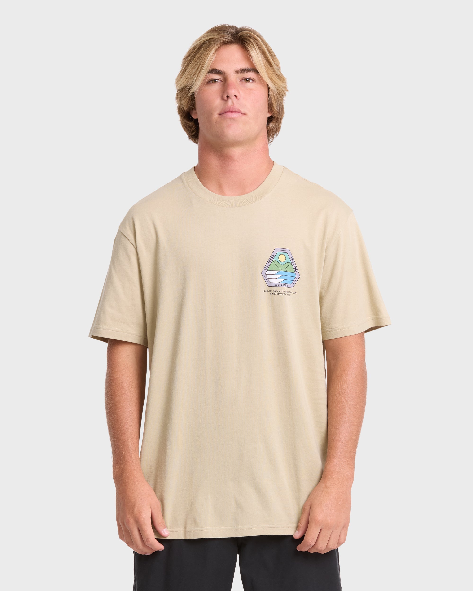A/Div Rockies Premium Short Sleeve Knit T-Shirt - Sand Khaki