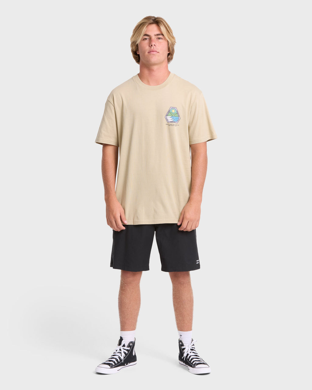 A/Div Rockies Premium Short Sleeve Knit T-Shirt - Sand Khaki