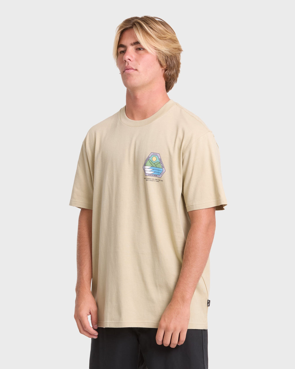A/Div Rockies Premium Short Sleeve Knit T-Shirt - Sand Khaki