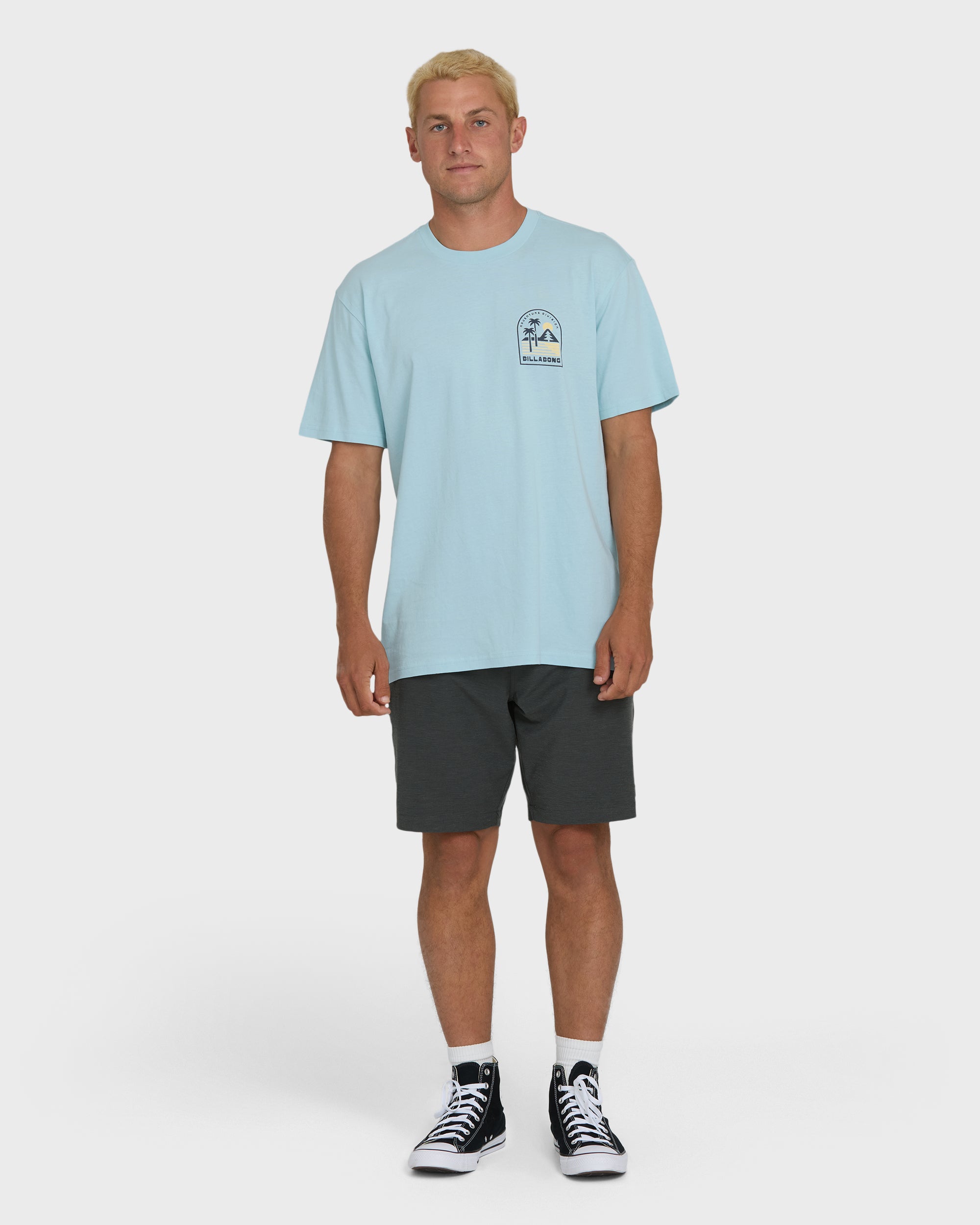 A/Div Sun Down Premium Short Sleeve Knit T-Shirt - Winter Sky