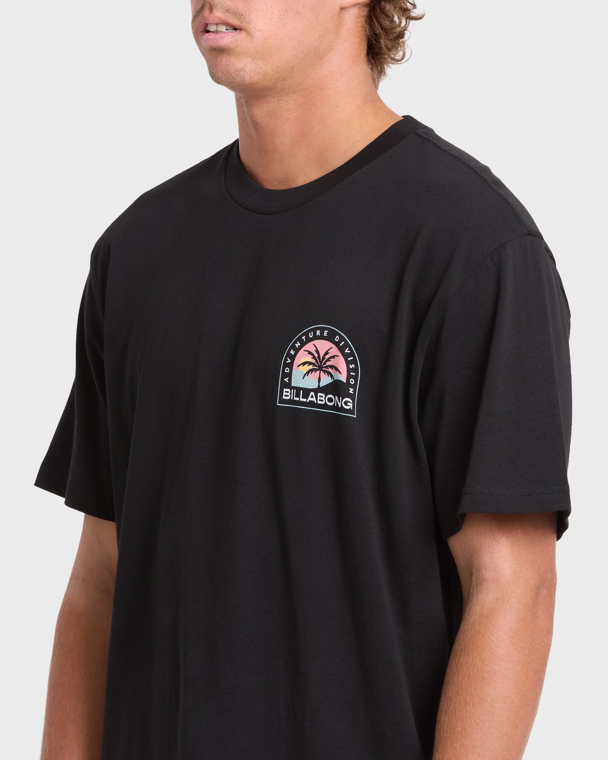 Adventure Division Sun Down Premium Short Sleeve Knit T-Shirt - Black