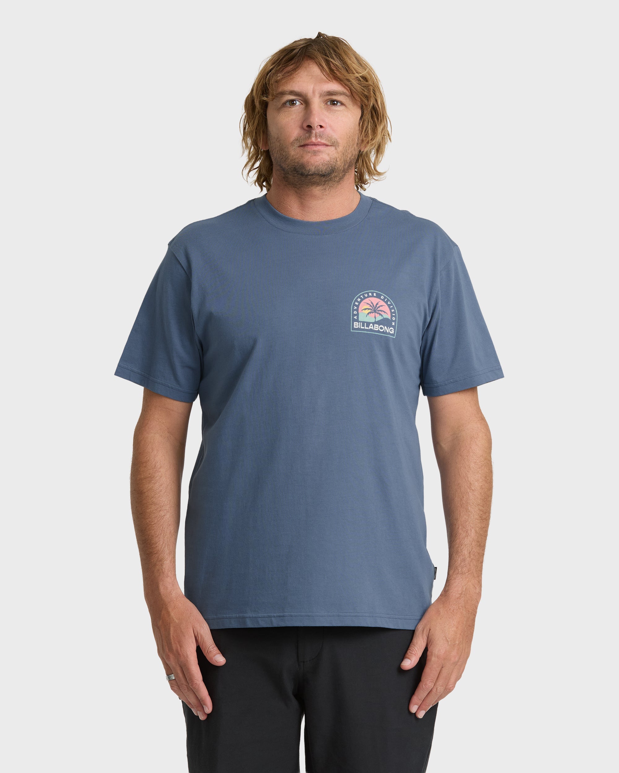Adventure Division Sun Down Premium Short Sleeve Knit T-Shirt - China Blue