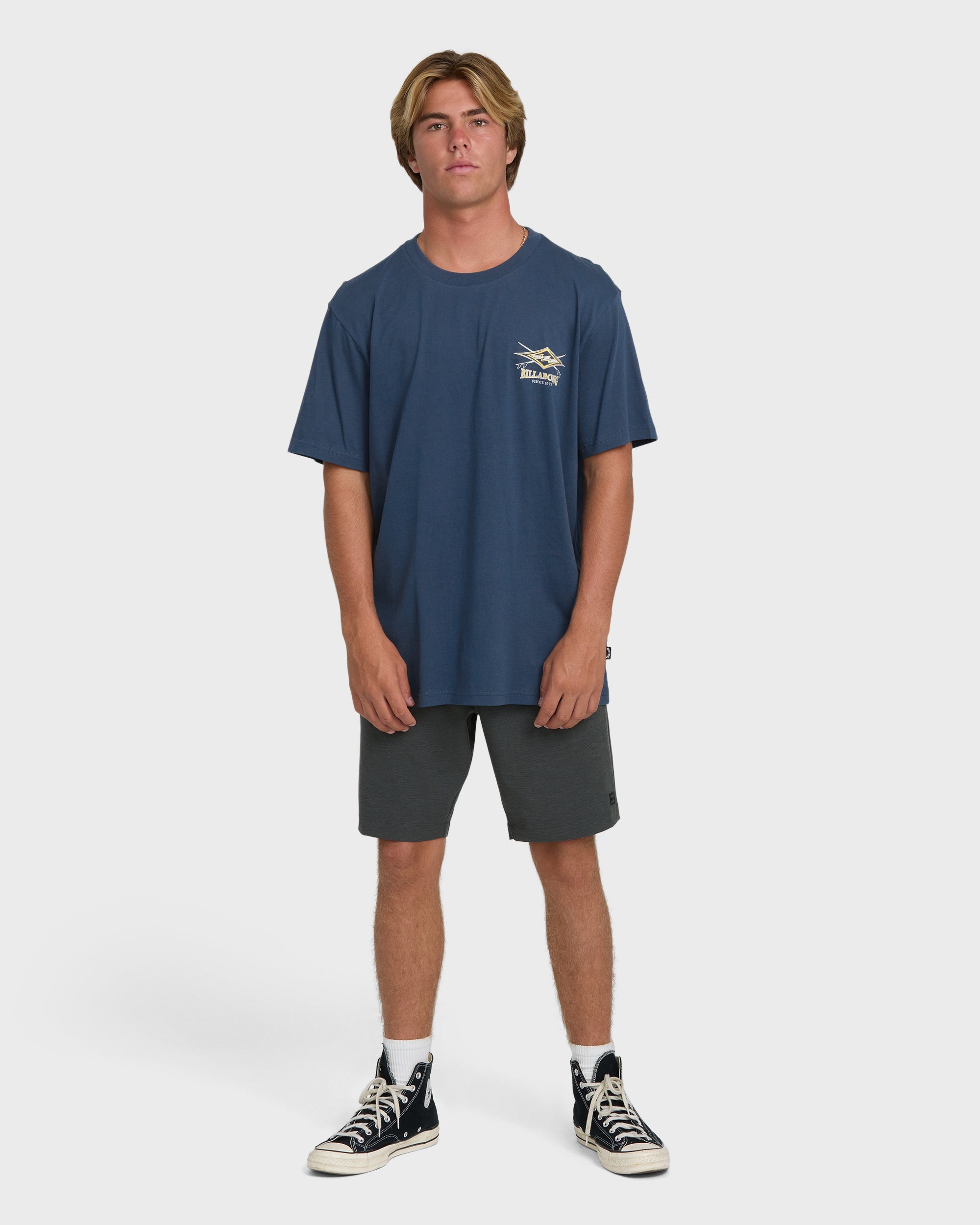 Crossboards Premium Short Sleeve Knit T-Shirt - Dark Denim