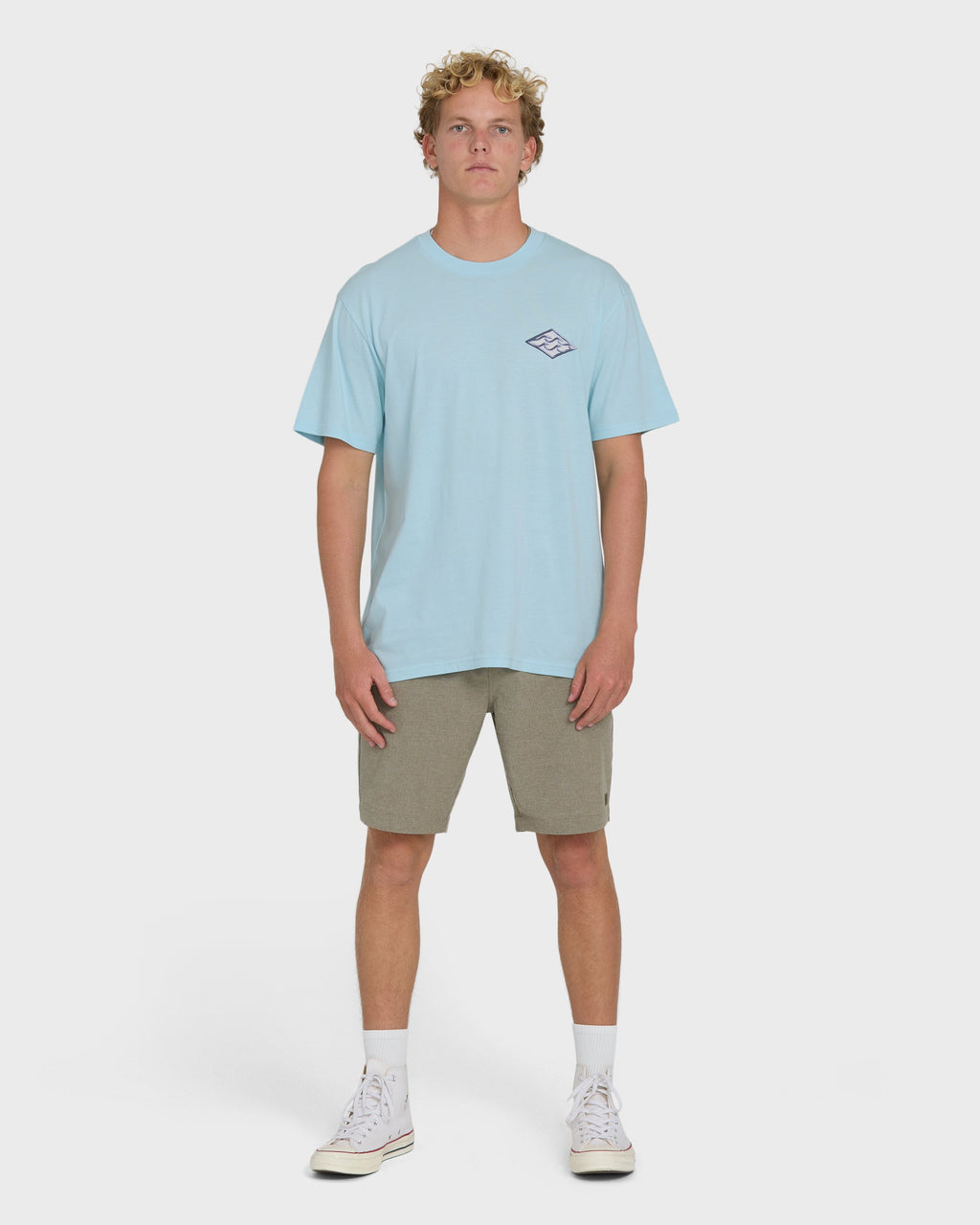 Dim Arch Premium Short Sleeve Knit T-Shirt - Coastal Blue