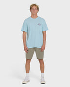 Dim Arch Premium Short Sleeve Knit T-Shirt - Coastal Blue