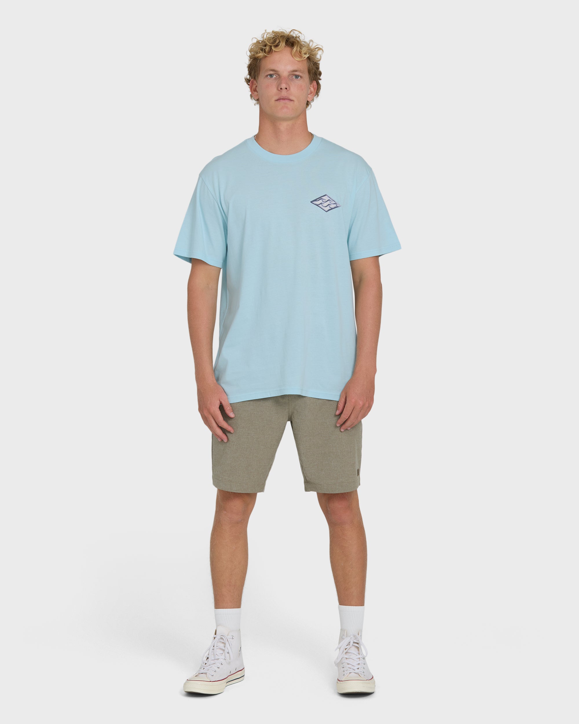 Dim Arch Premium Short Sleeve Knit T-Shirt - Coastal Blue