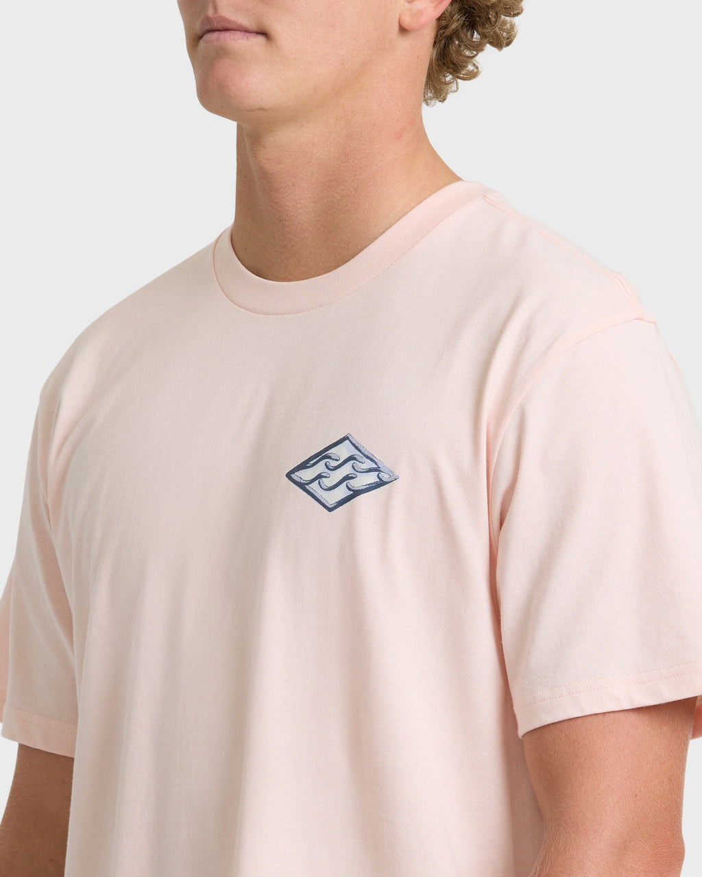 Dim Arch Premium Short Sleeve Knit T-Shirt - Light Pink