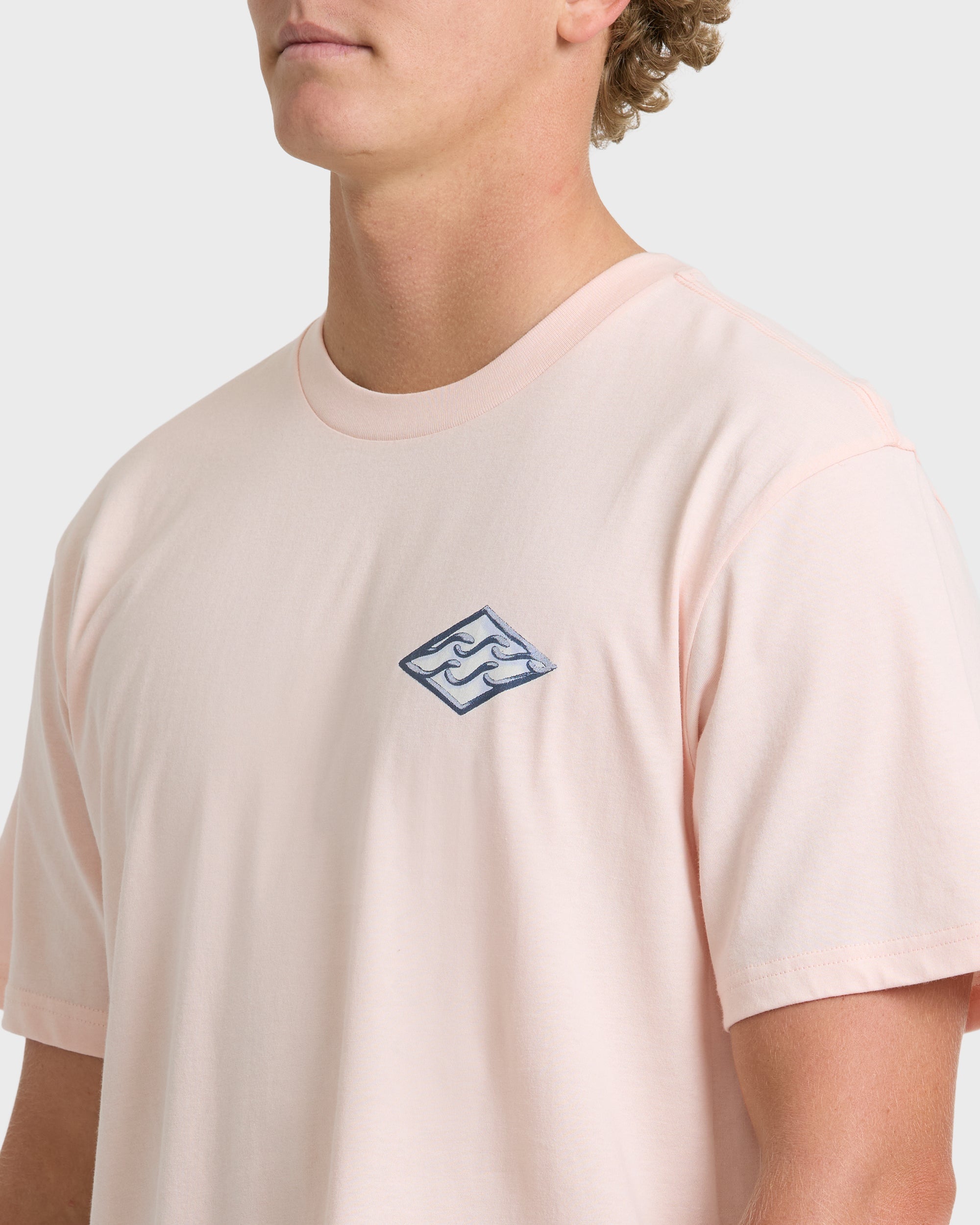 Dim Arch Premium Short Sleeve Knit T-Shirt - Light Pink