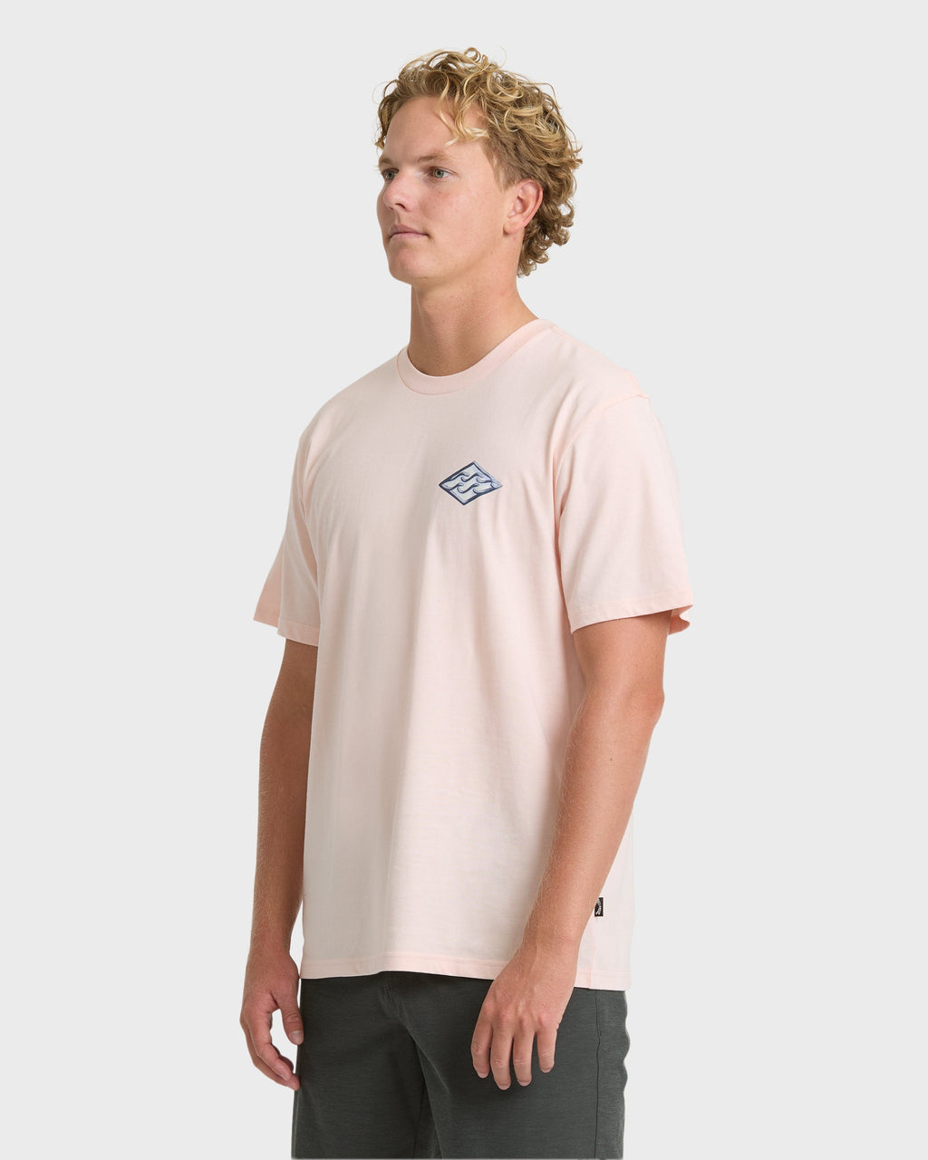 Dim Arch Premium Short Sleeve Knit T-Shirt - Light Pink