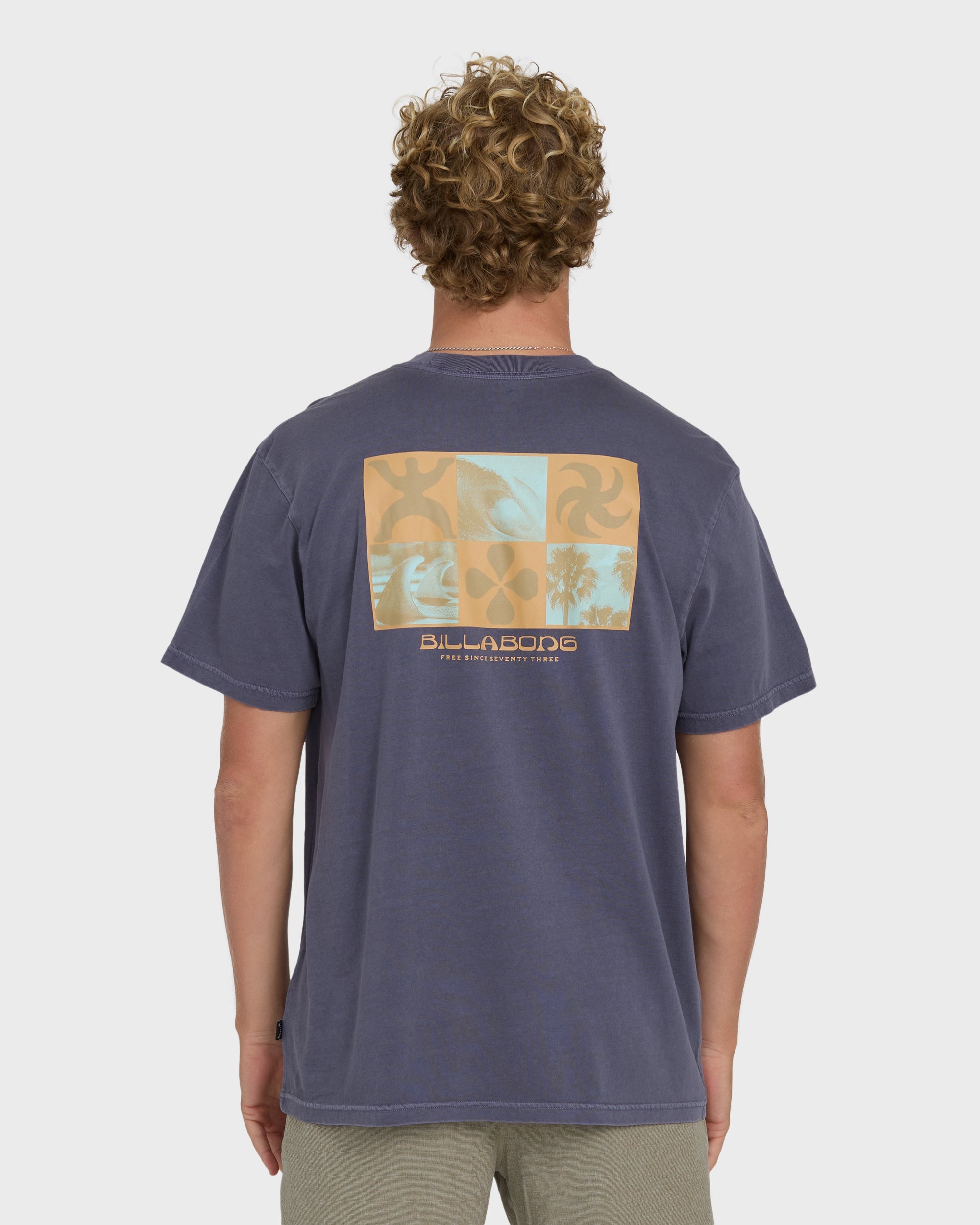 Glyph Wave Washed Premium Short Sleeve Cotton T-Shirt - Greystone