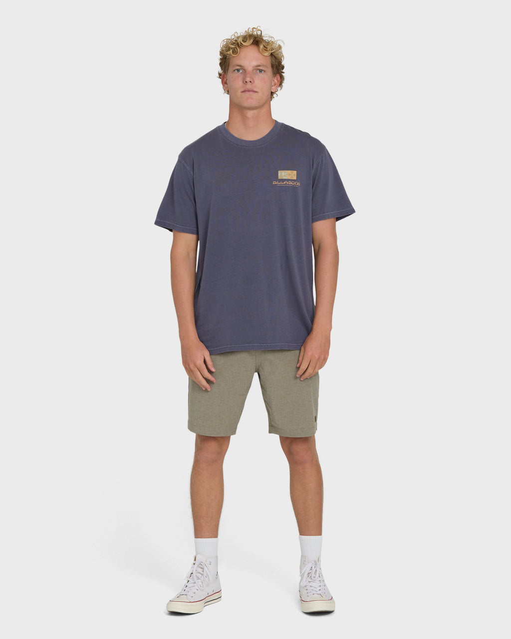 Glyph Wave Washed Premium Short Sleeve Cotton T-Shirt - Greystone