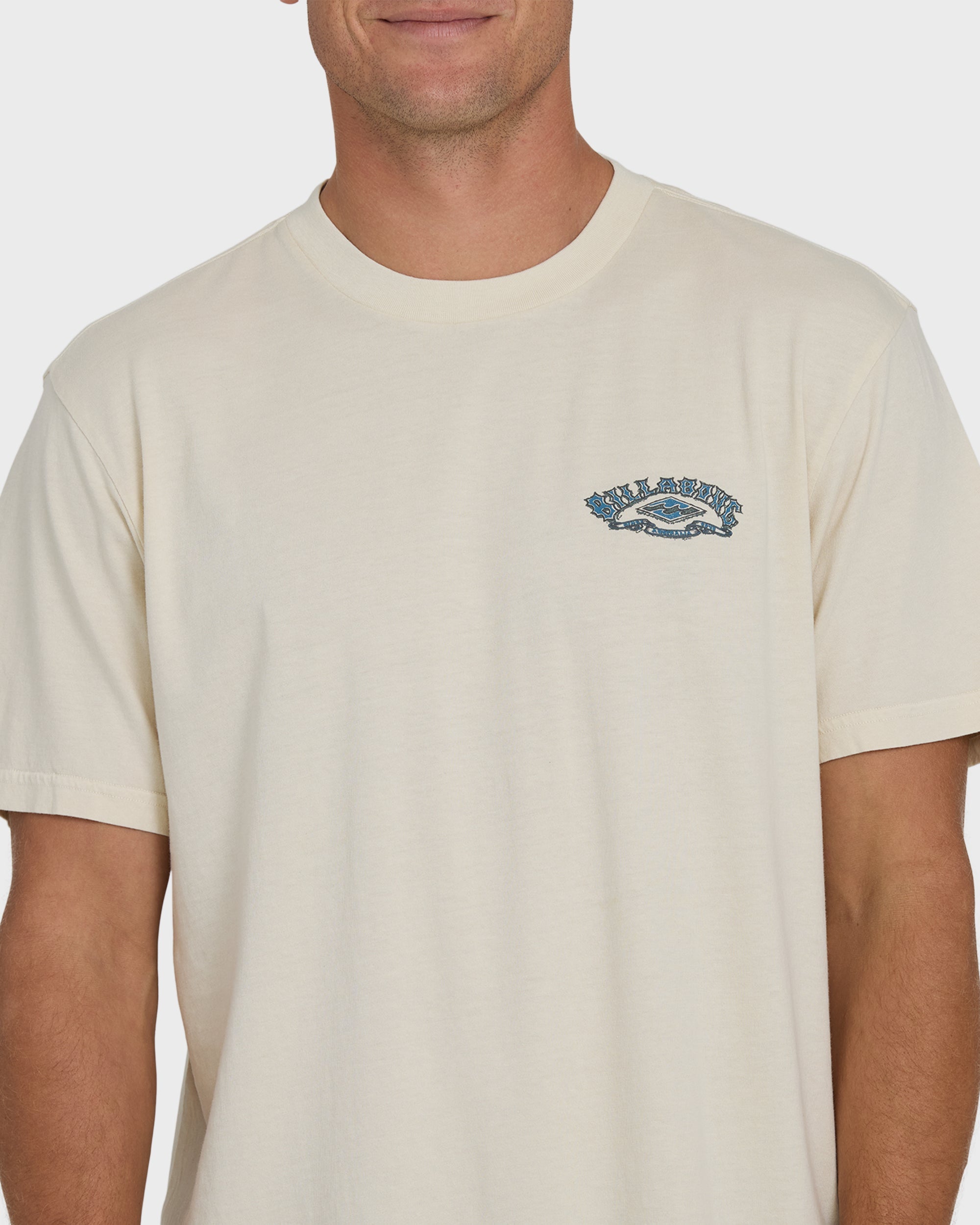 Heritage Arch Wave Washed Premium Short Sleeve Knit T-Shirt - Oatmeal