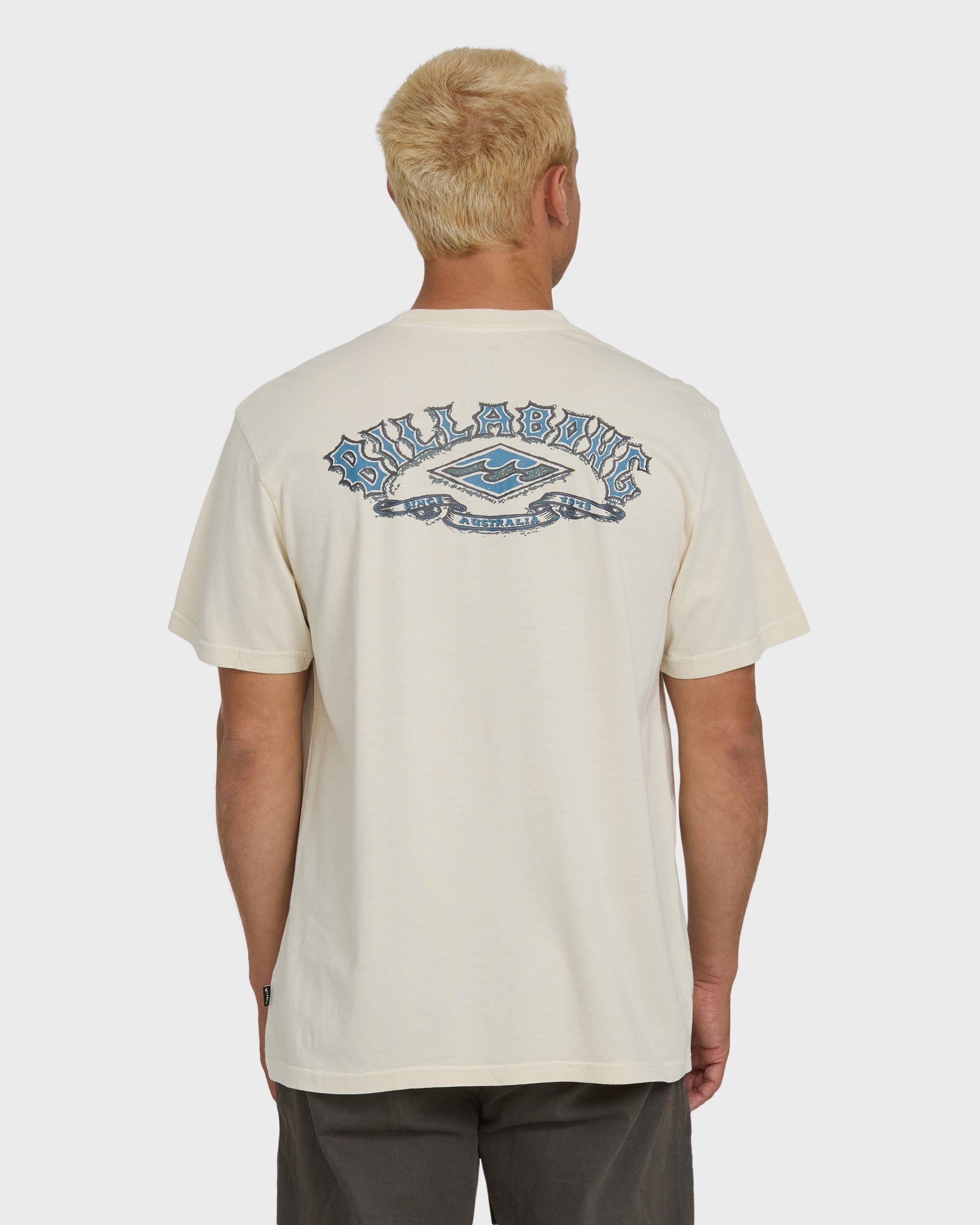 Heritage Arch Wave Washed Premium Short Sleeve Knit T-Shirt - Oatmeal