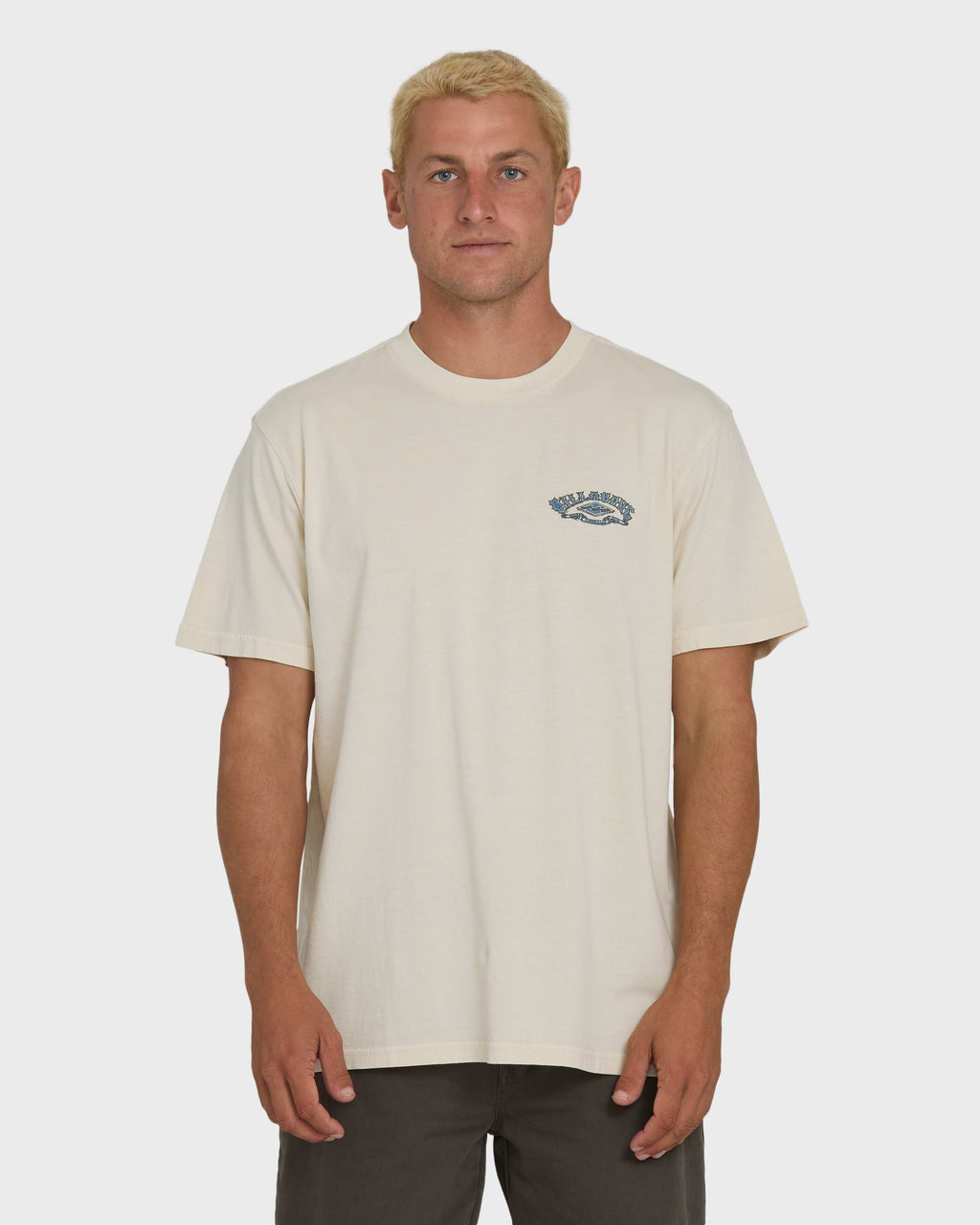 Heritage Arch Wave Washed Premium Short Sleeve Knit T-Shirt - Oatmeal