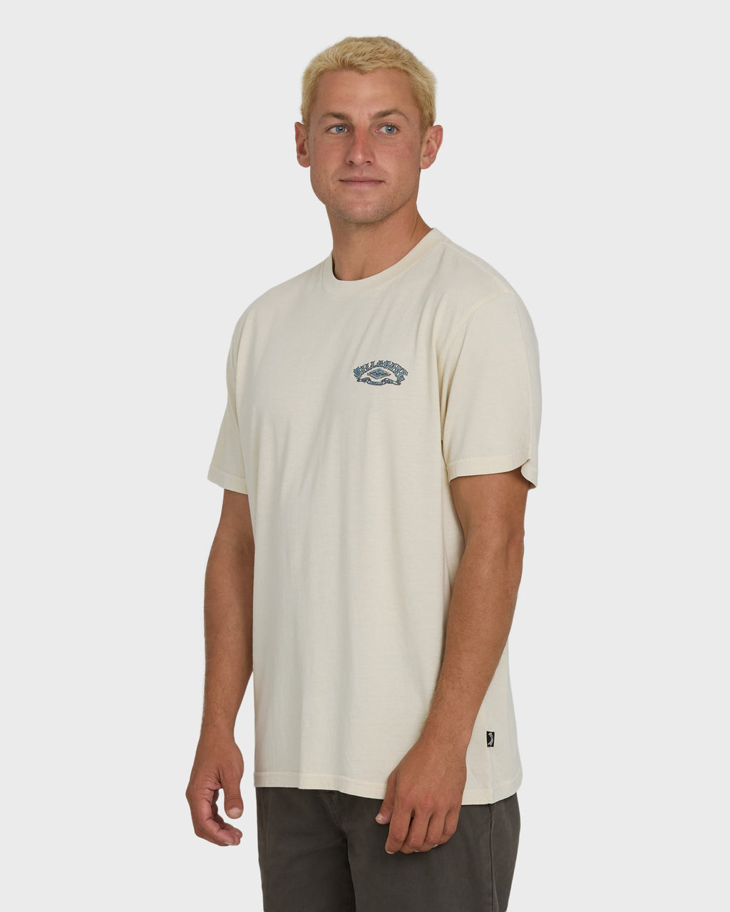 Heritage Arch Wave Washed Premium Short Sleeve Knit T-Shirt - Oatmeal