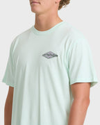 Heritage Arch Wave Washed Premium Short Sleeve Knit T-Shirt - Sea Glass