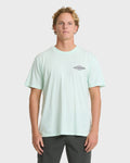 Heritage Arch Wave Washed Premium Short Sleeve Knit T-Shirt - Sea Glass