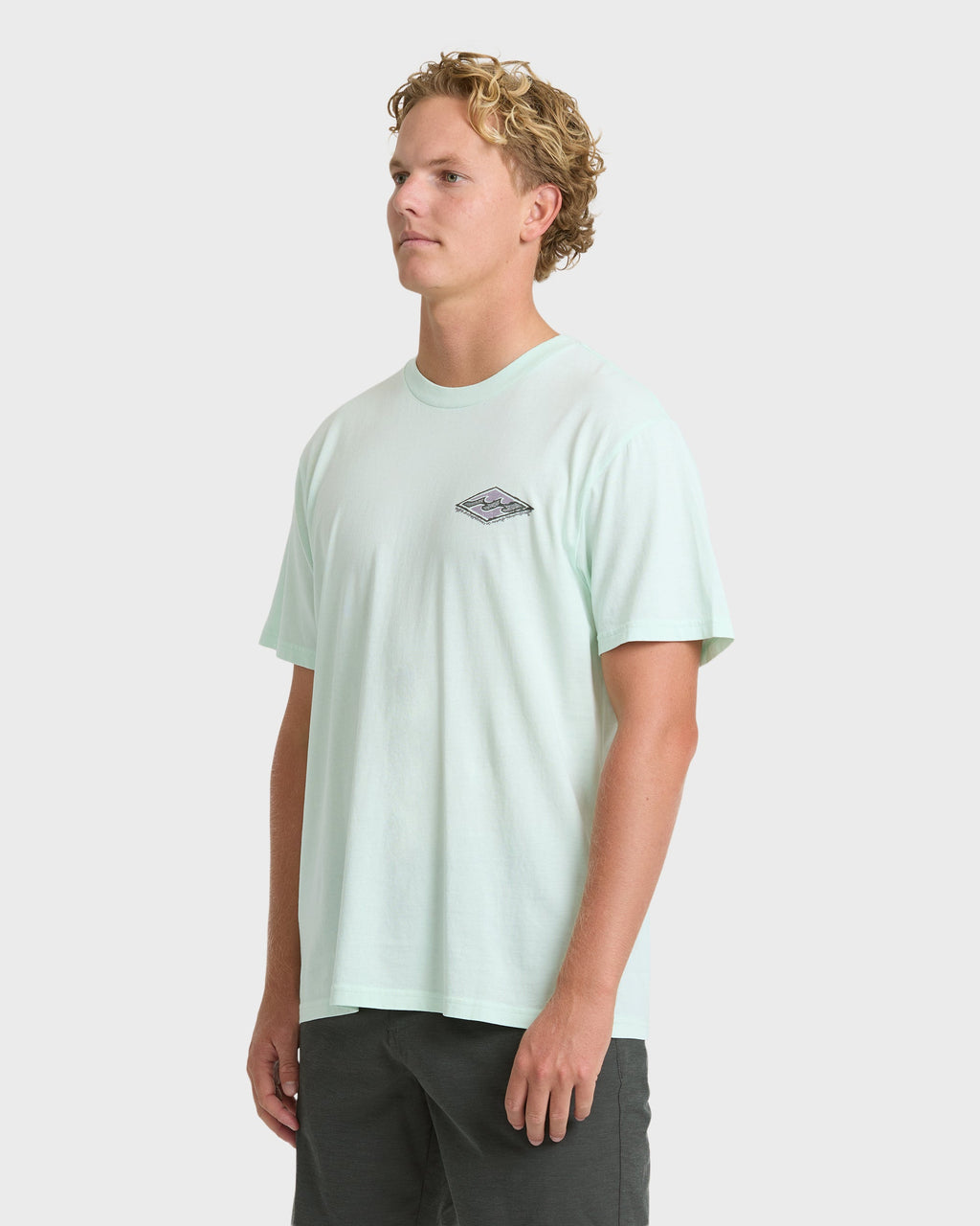 Heritage Arch Wave Washed Premium Short Sleeve Knit T-Shirt - Sea Glass