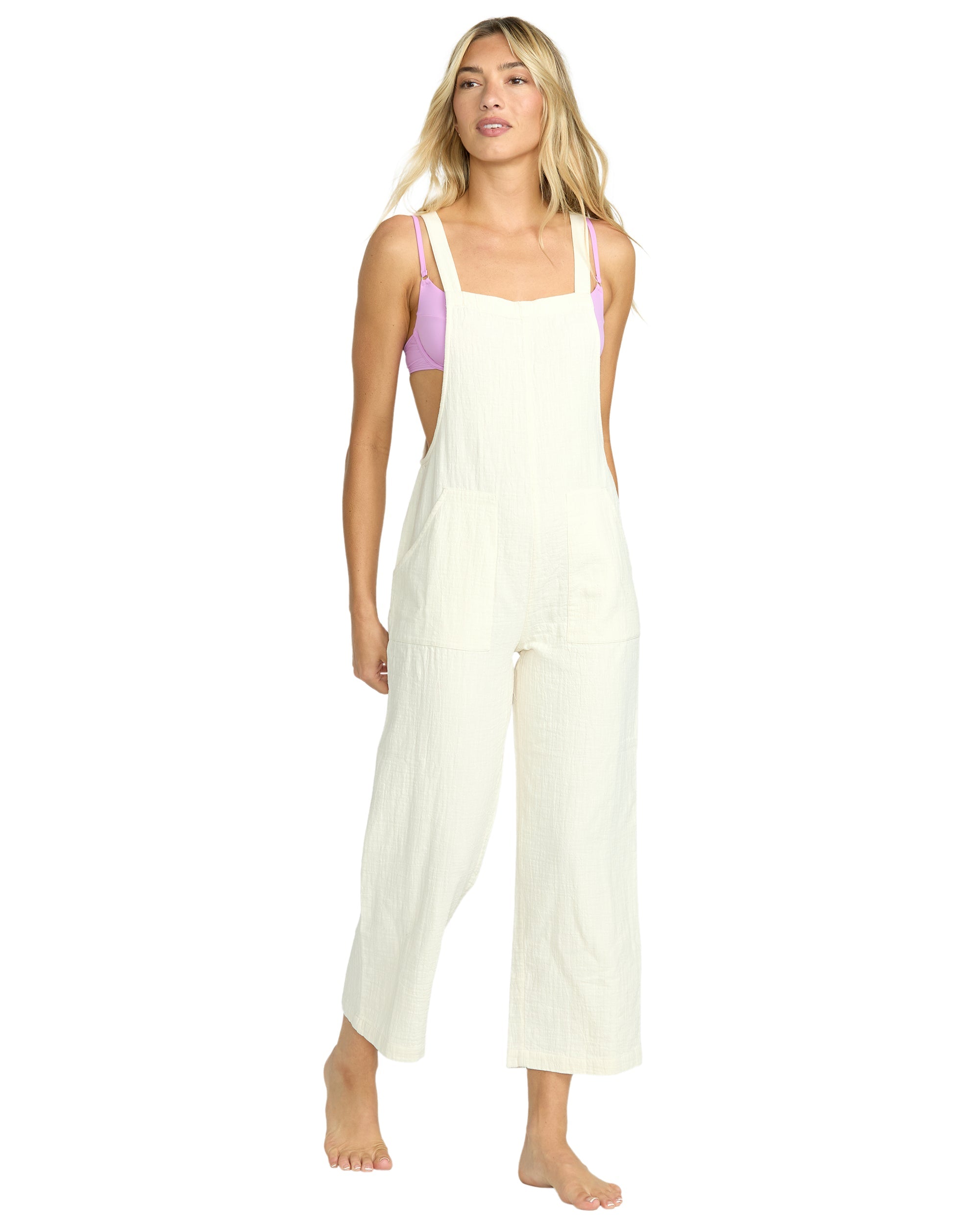 Pacific Time Jumpsuit - White Cap